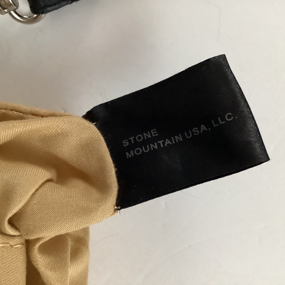 Stone Mountain Gray and Black Leather and Poly Crossbody Purse Shoulder Bag - Picture 7 of 10